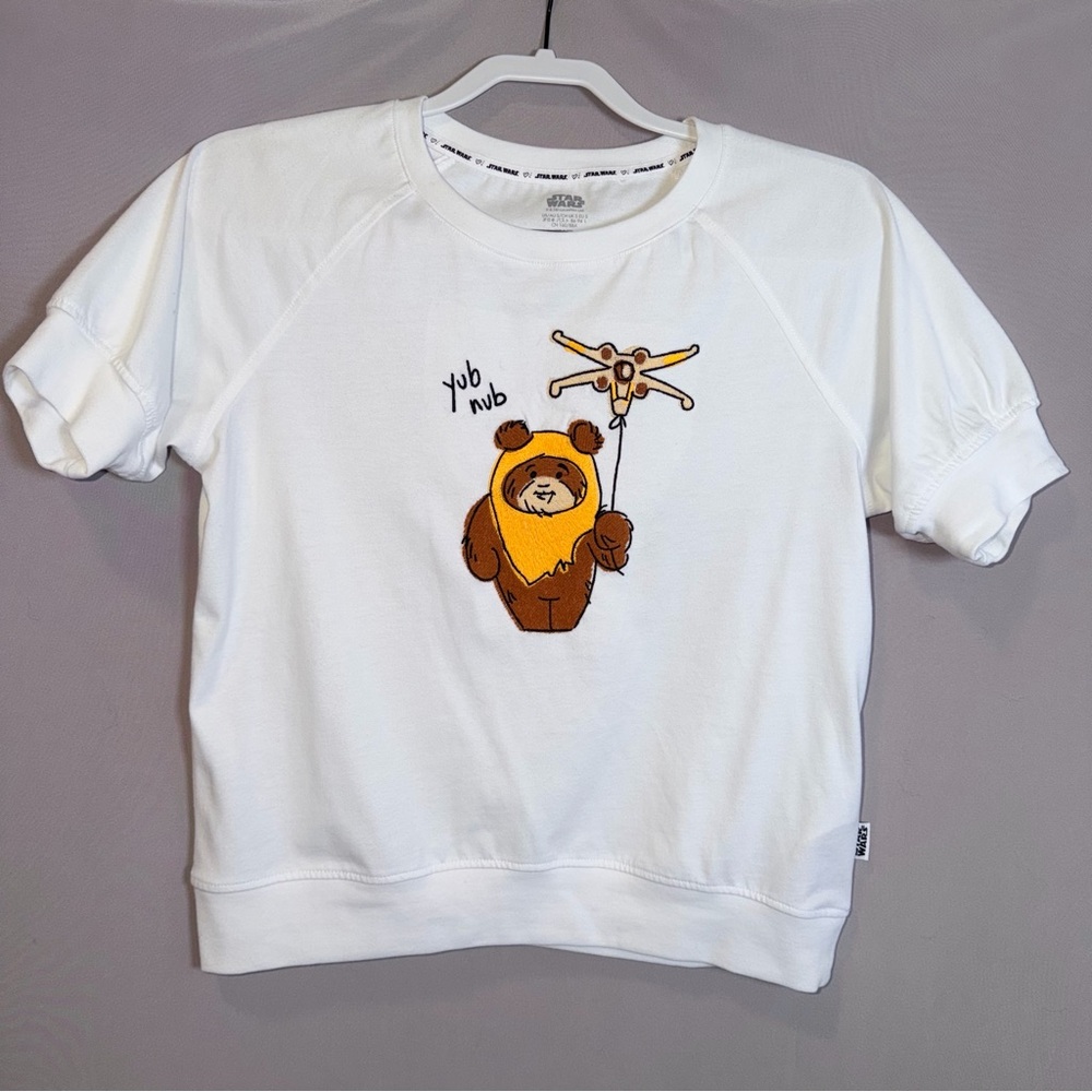 Disney White Ewok Crew Neck Sweater
